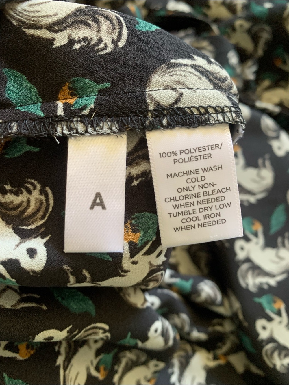 LOFT Navy Squirrel Button Down - Picture 7 of 7